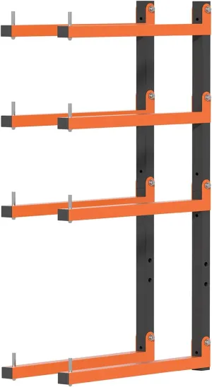 Lumber Storage Rack,Upgrade Folding Lumber Rack Wall Mount,Heavy Duty Metal 4 Level 32 Inch Wood Storage Rack for Garage Storage Organization
