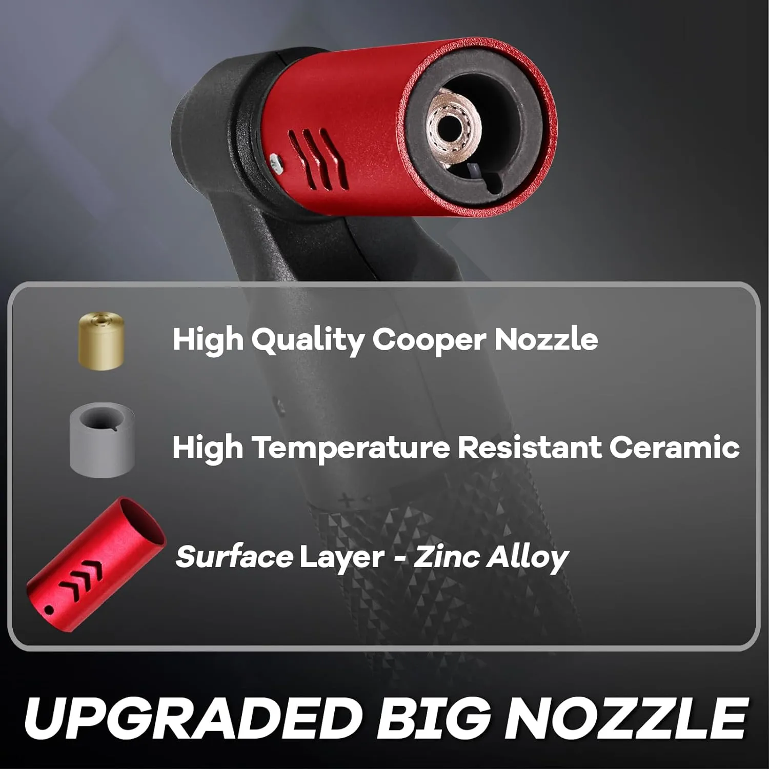 Luxgaze 4 Pack Butane Torch Lighters Refillable Jet Flame Portable Butane Torch Mini Refillable Windproof Lighters for Camping Baking Culinary Soldering Cooking Welding BBQ Grill(Gas not Included)