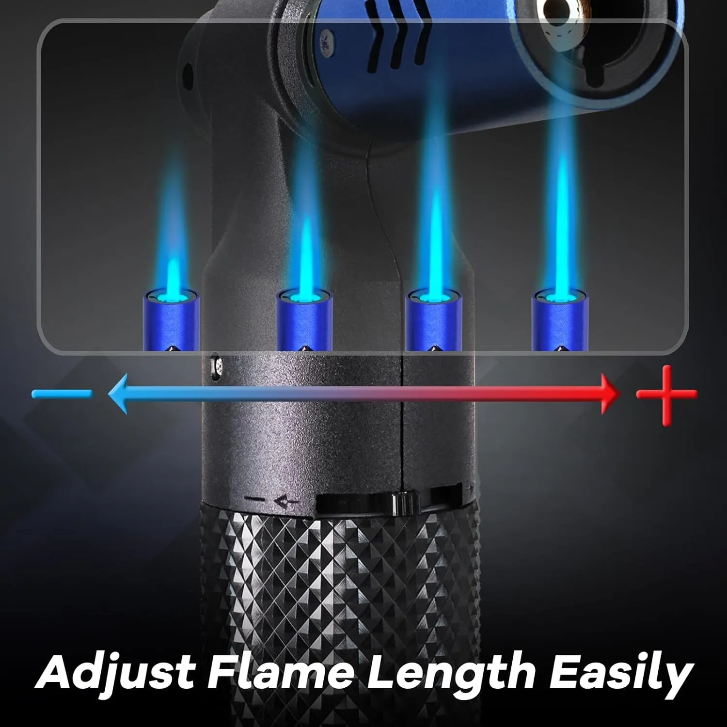 Luxgaze 4 Pack Butane Torch Lighters Refillable Jet Flame Portable Butane Torch Mini Refillable Windproof Lighters for Camping Baking Culinary Soldering Cooking Welding BBQ Grill(Gas not Included)