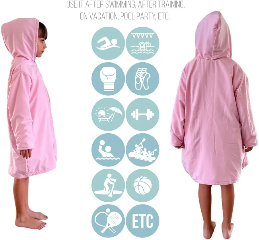 MACAR Waterproof Swim Parka with Fleece Lining – Ideal for Poolside & Outdoor Activities