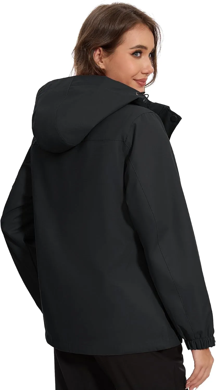 MAGCOMSEN Women's 3 in 1 Ski Jacket Water Resistant Winter Snow Coat Warm Fleece Lined Windproof Hiking Rain Outwear