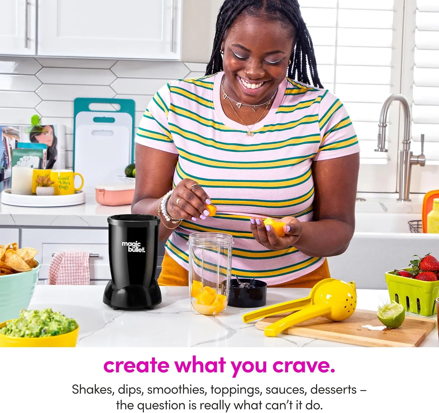 magic bullet Blender, Small, Black, 7 Piece Set