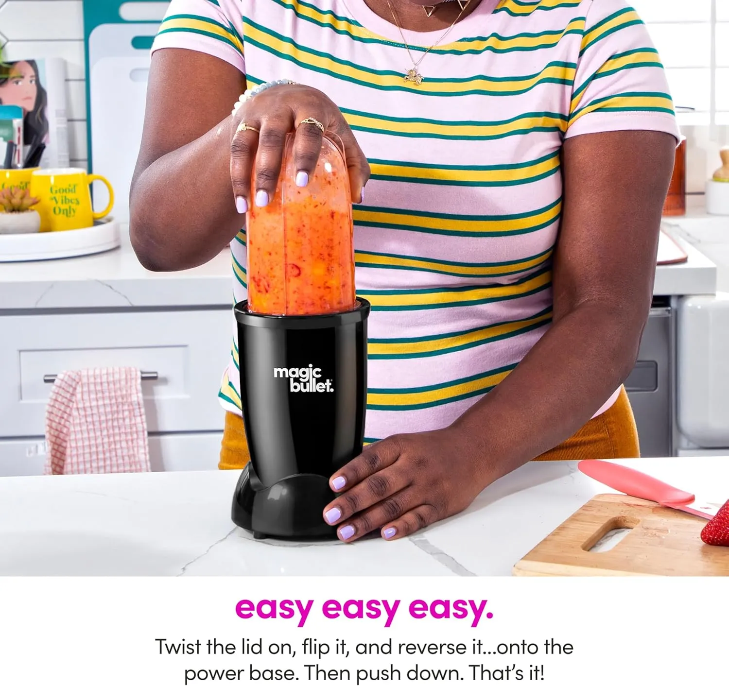 magic bullet Blender, Small, Black, 7 Piece Set