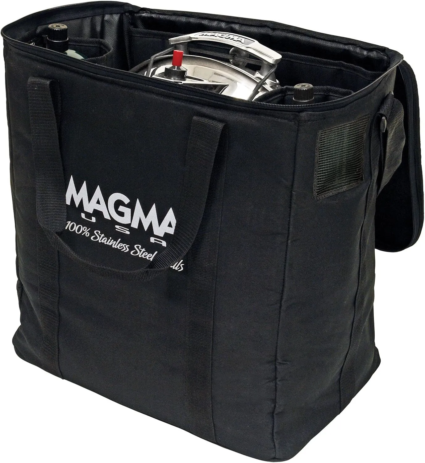 Magma Products, Original Size Marine Kettle Gas Grill, A10-205 & Products, Padded Carrying/Storage Case for Marine Kettles, A10-991, Black, One Size