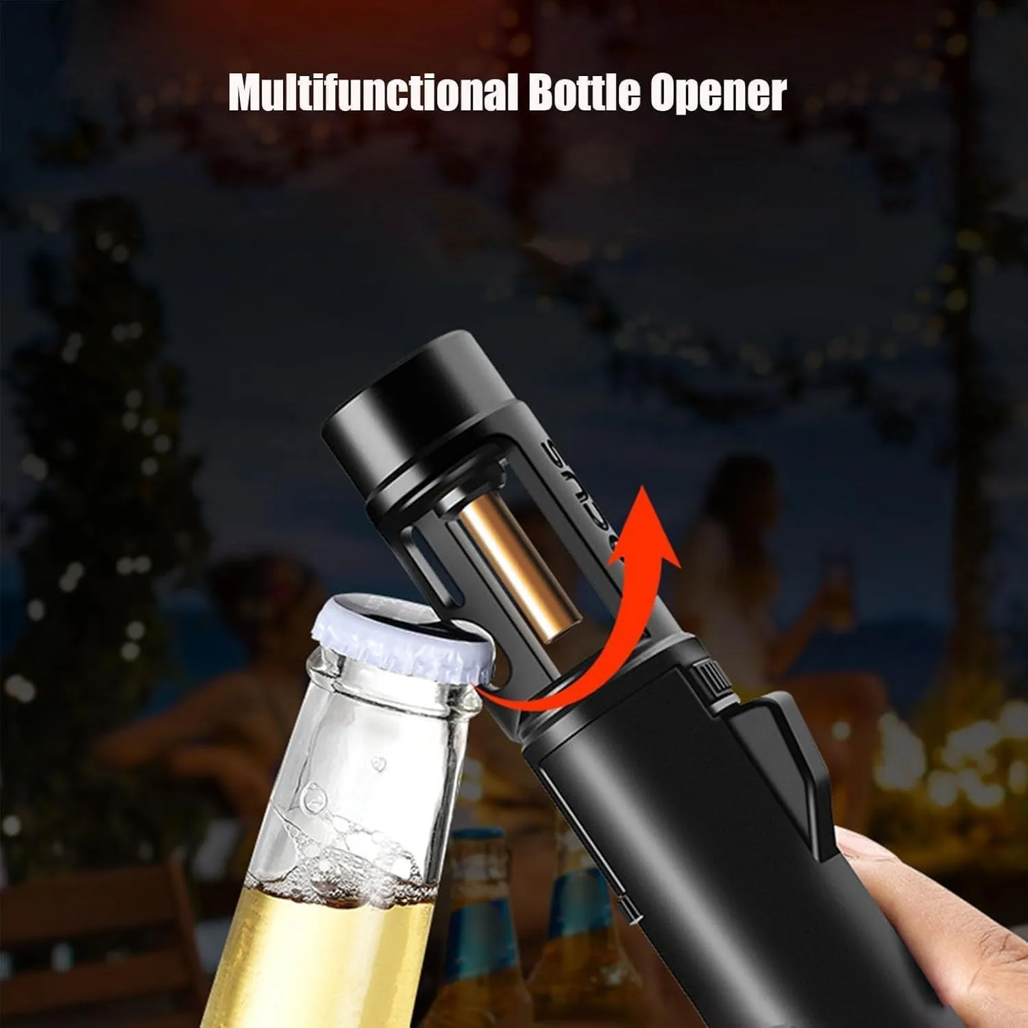 MATISUN Airbrush Windproof Lighter, 2025New Petrichor Airbrush Windproof Lighter, Adjustable Flame Size, Airbrush Lighter with Bottle Opener