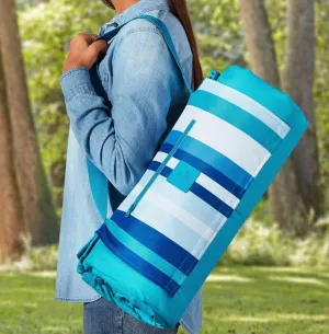 Member's Mark Oversized 8' x 8' Outdoor Blanket (Aqua Stripe)