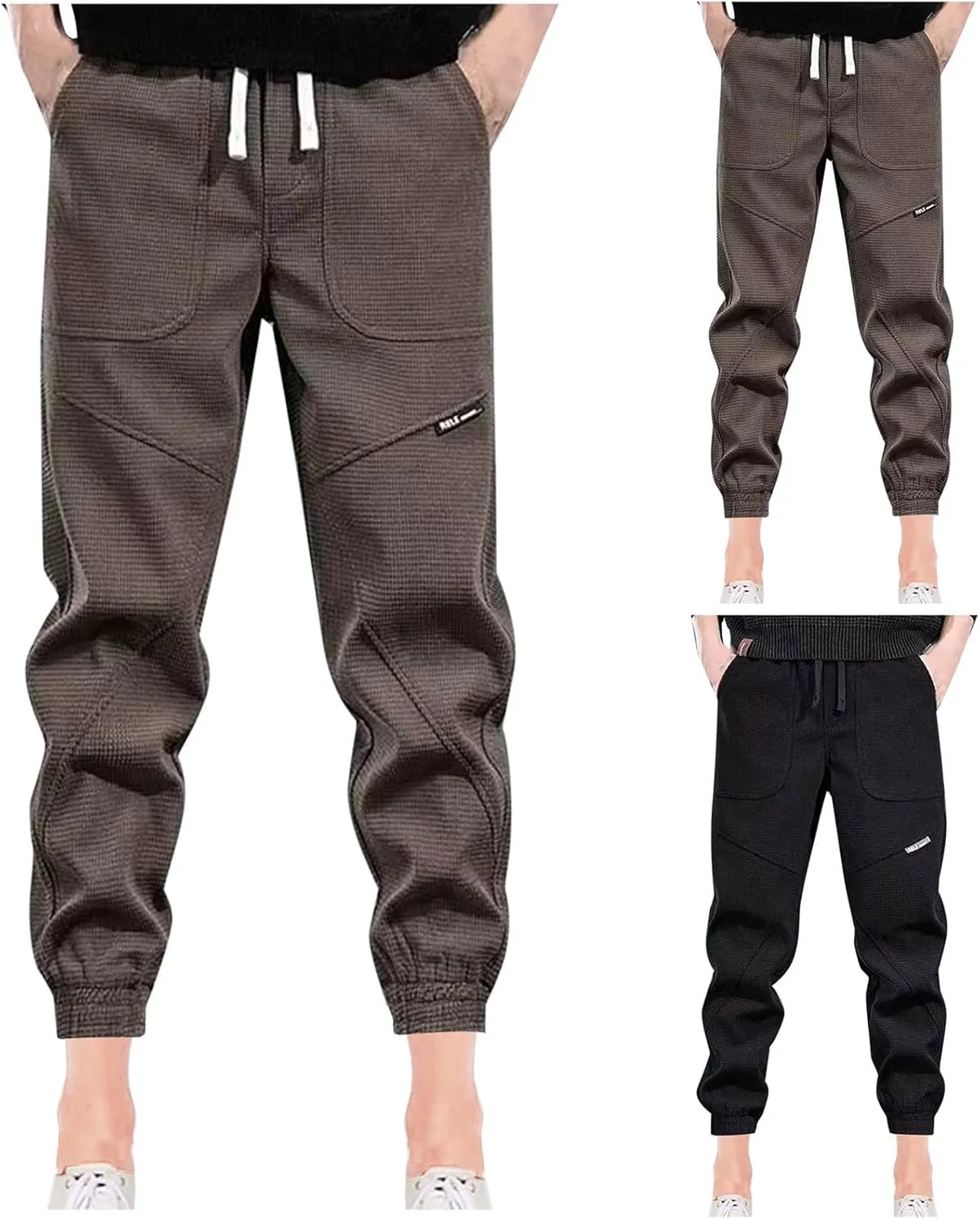 Men's Athletic Running Pants Lightweight Workout Joggers Quick Dry Gym Sweatpants Active Sports Track Training
