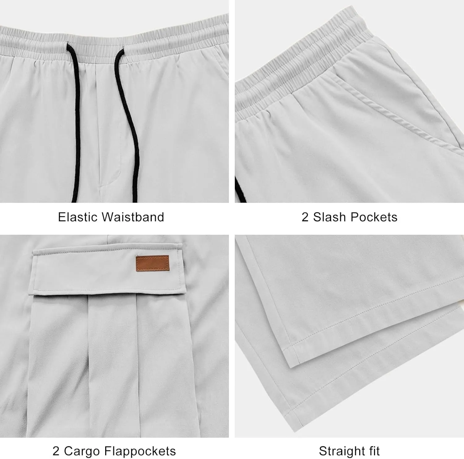 Men's Casual Cargo Sweatpants Waist Drawstring Joggers Tactical Loose Fit Pants for Men with Multi Pockets