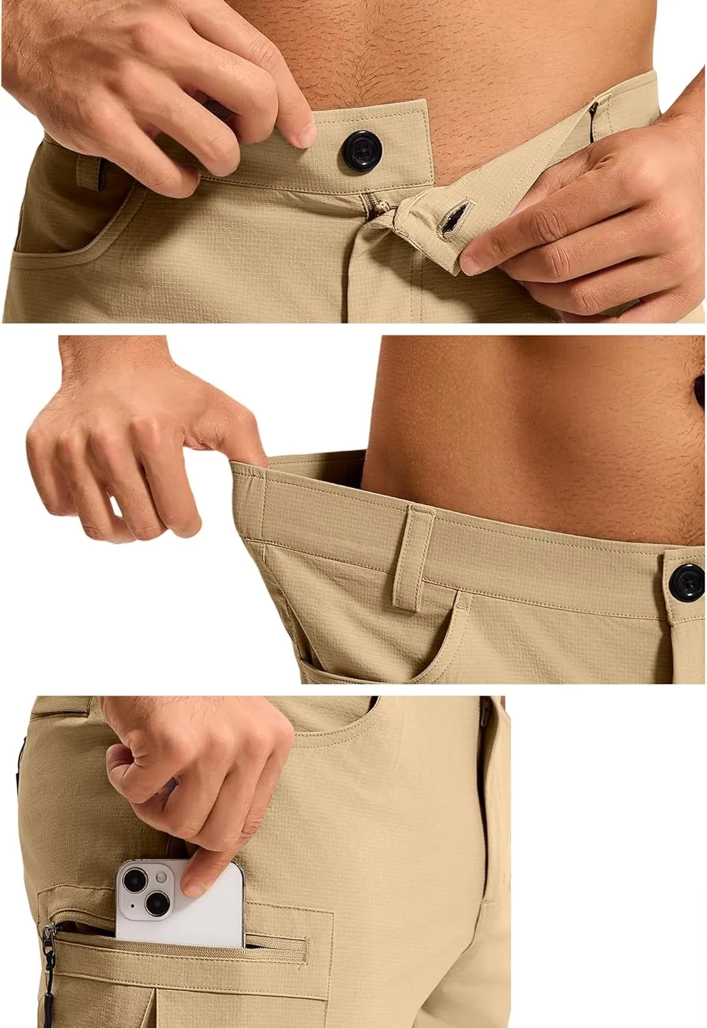 Mens Hiking Cargo Shorts Stretch Quick-Dry Outdoor Casual Work Shorts for Men Camping Fishing