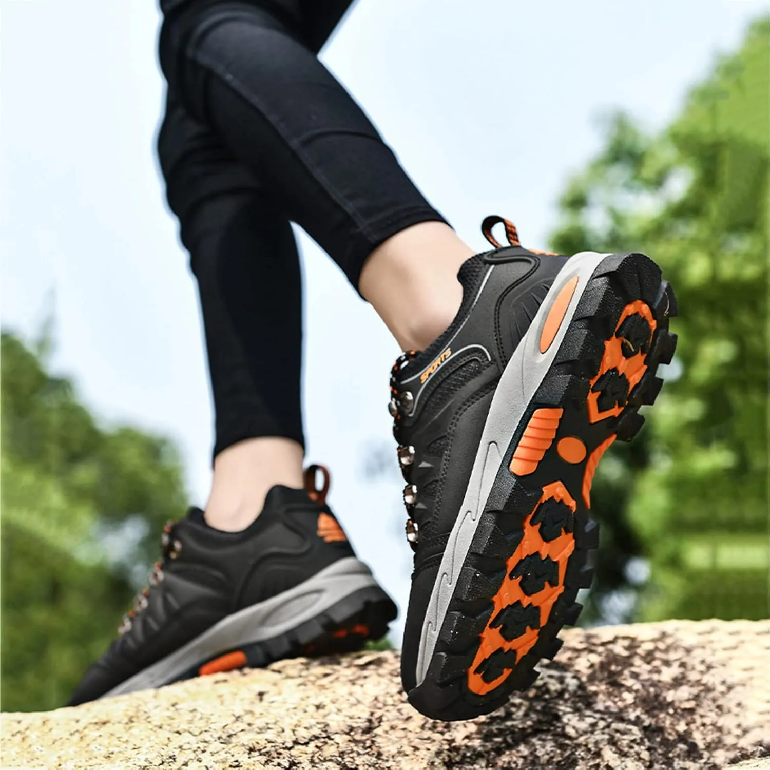 Men's Hiking Shoes Lightweight Non-Slip Resistant Walking Shoes Outdoor Trailing Trekking Camping Walking Shoes