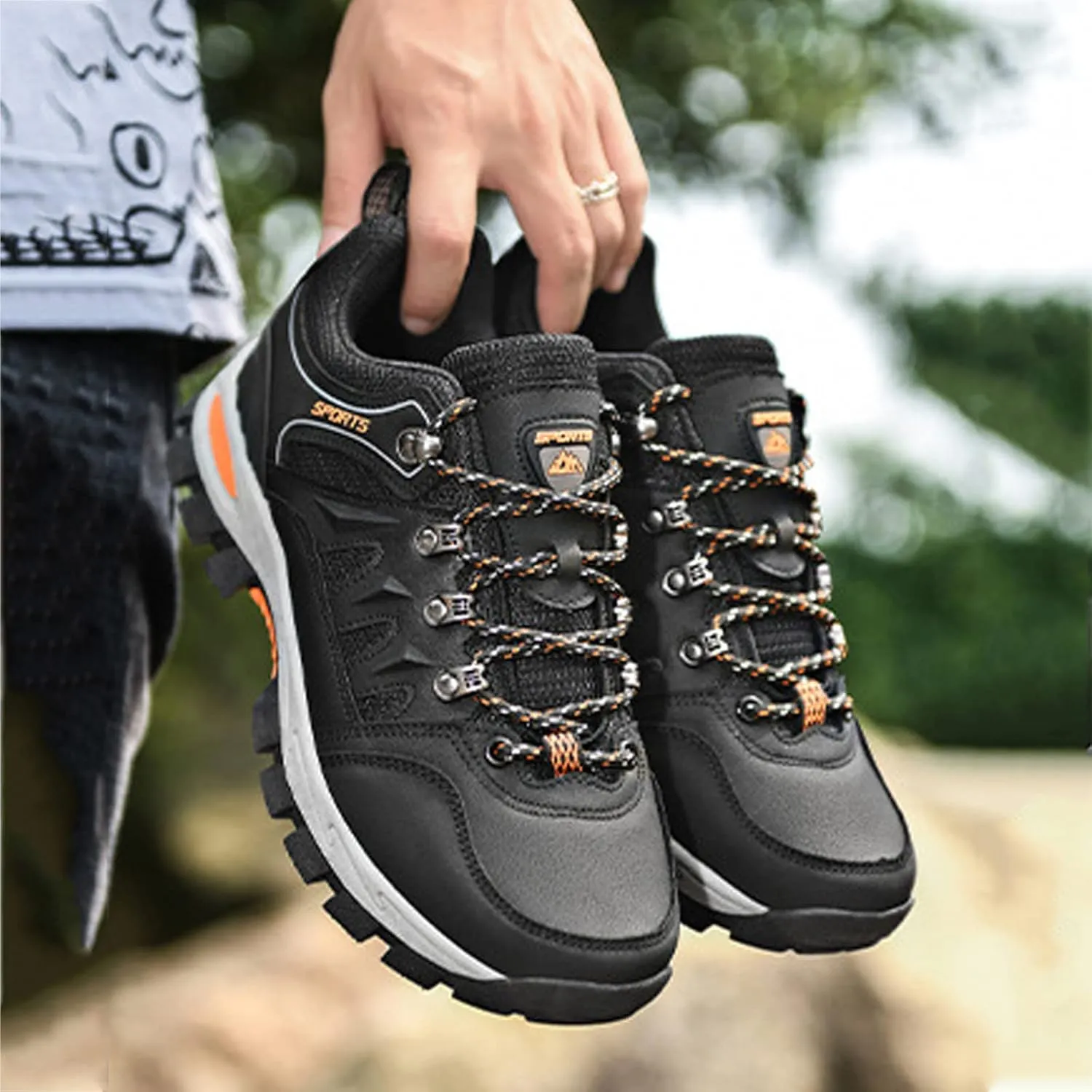 Men's Hiking Shoes Lightweight Non-Slip Resistant Walking Shoes Outdoor Trailing Trekking Camping Walking Shoes