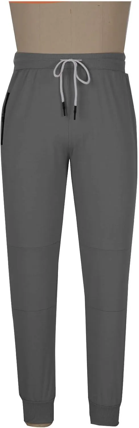Mens Jogger Pants Gym Slim Fit Elastic Waist Drawstring Sweatpants with Pocket Athletic Pants for Training Running