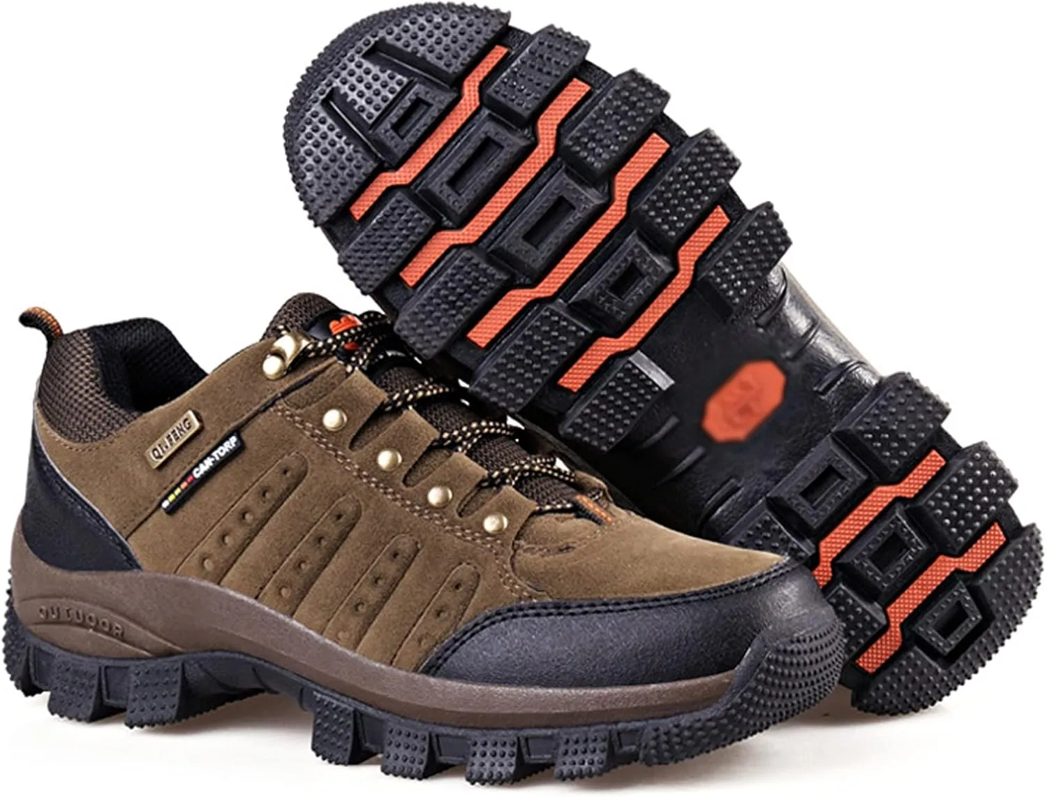 Mens Low Rise Trekking Hiking Shoes, Lightweight Outdoor Travelling Camping Climbing Shoes, Lace-Up Sports Trainers
