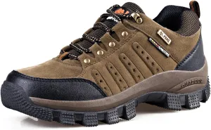 Mens Low Rise Trekking Hiking Shoes, Lightweight Outdoor Travelling Camping Climbing Shoes, Lace-Up Sports Trainers
