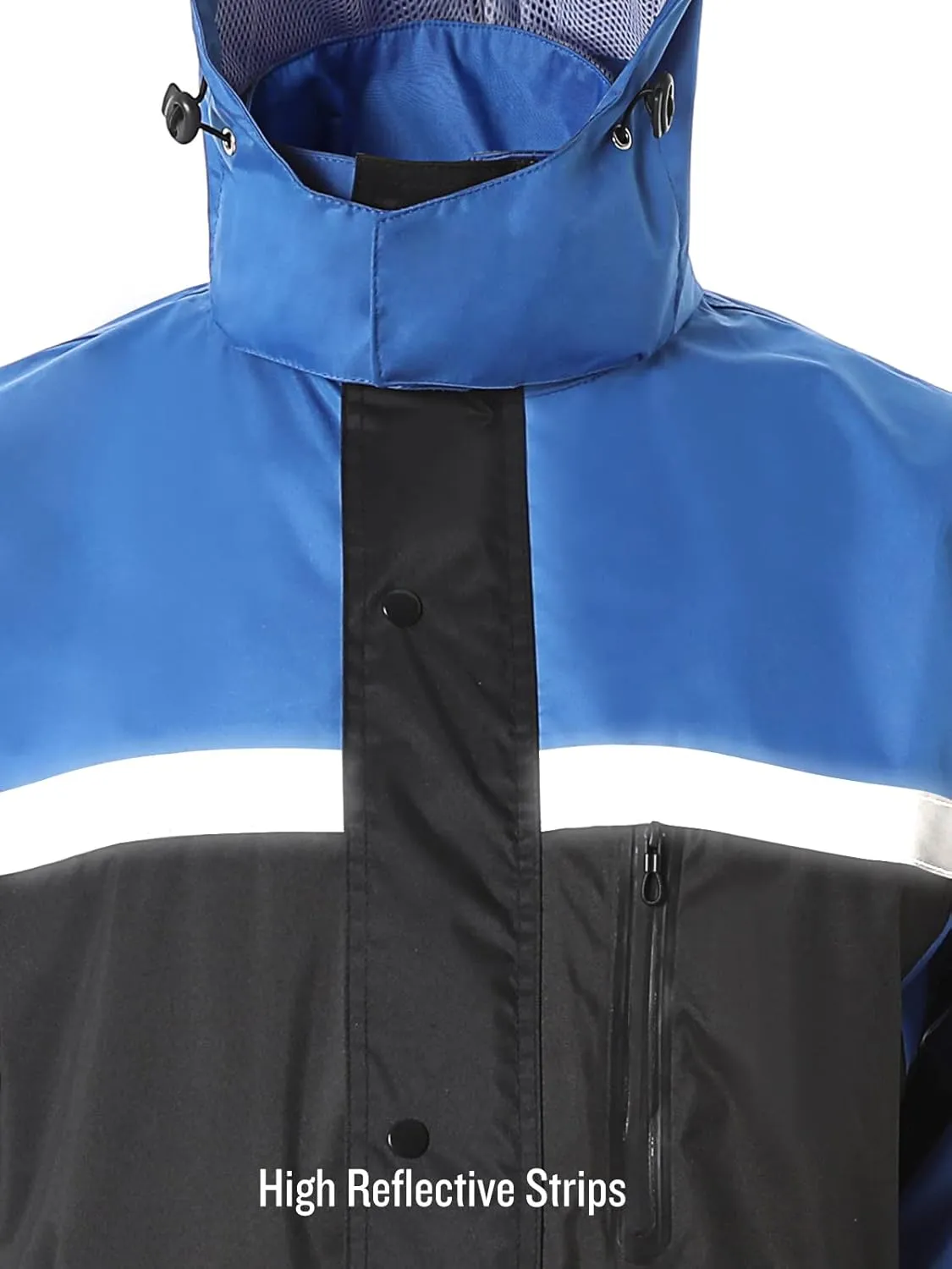 Men's Rain Suit High Visibility Reflective Work Rain Jacket Pants for All Sport Farm Fishing Motorcycle