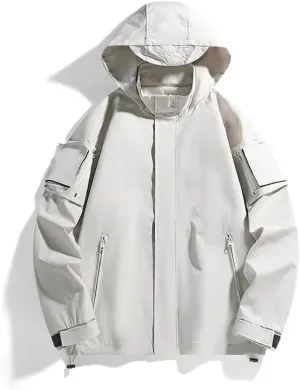 Mens Waterproof Hiking Windproof Windbreaker Coat Breathable Fishing Camping Trekking Jacket