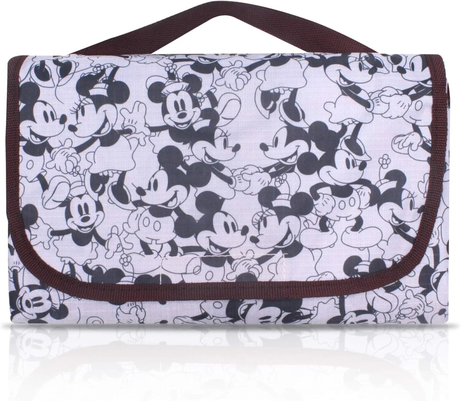 Mickey Minnie Picnic Blanket Mat for Camping Hiking Outdoor Concert Travel Large Foldable Portable Reusable Black & White
