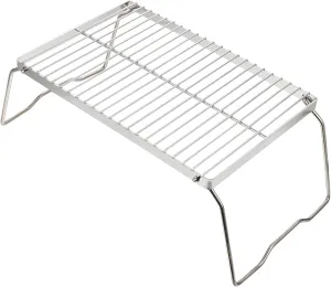 Mikikit Folding Grill Portable Bbq Campfire Grill Outdoor Barbecue Rack Space-saving Design