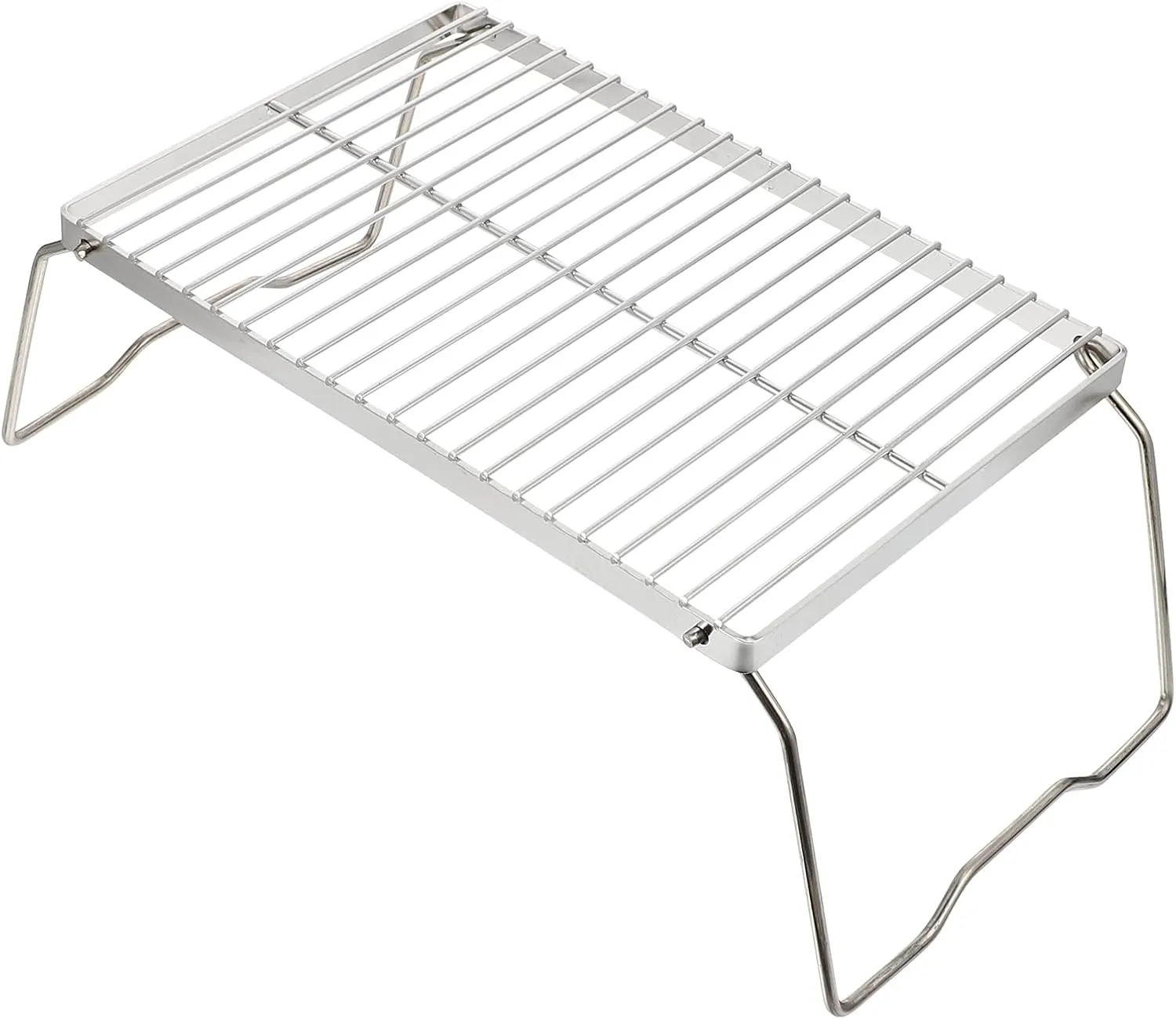 Mikikit Folding Grill Portable Bbq Campfire Grill Outdoor Barbecue Rack Space-saving Design