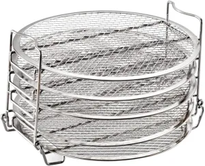 Mikinona 5-layer Dehydrator Rack for Grill Air Fryer Cooker Rack Stainless Steel Accessory Fits 6.5 8