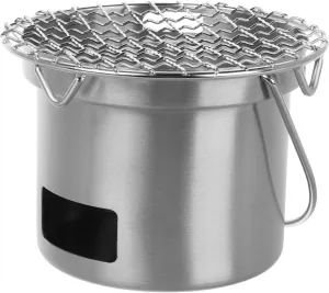 Milisten Mini Outdoor Stove Portable Barbecue Grill Detachable Legs for Camping Picnics