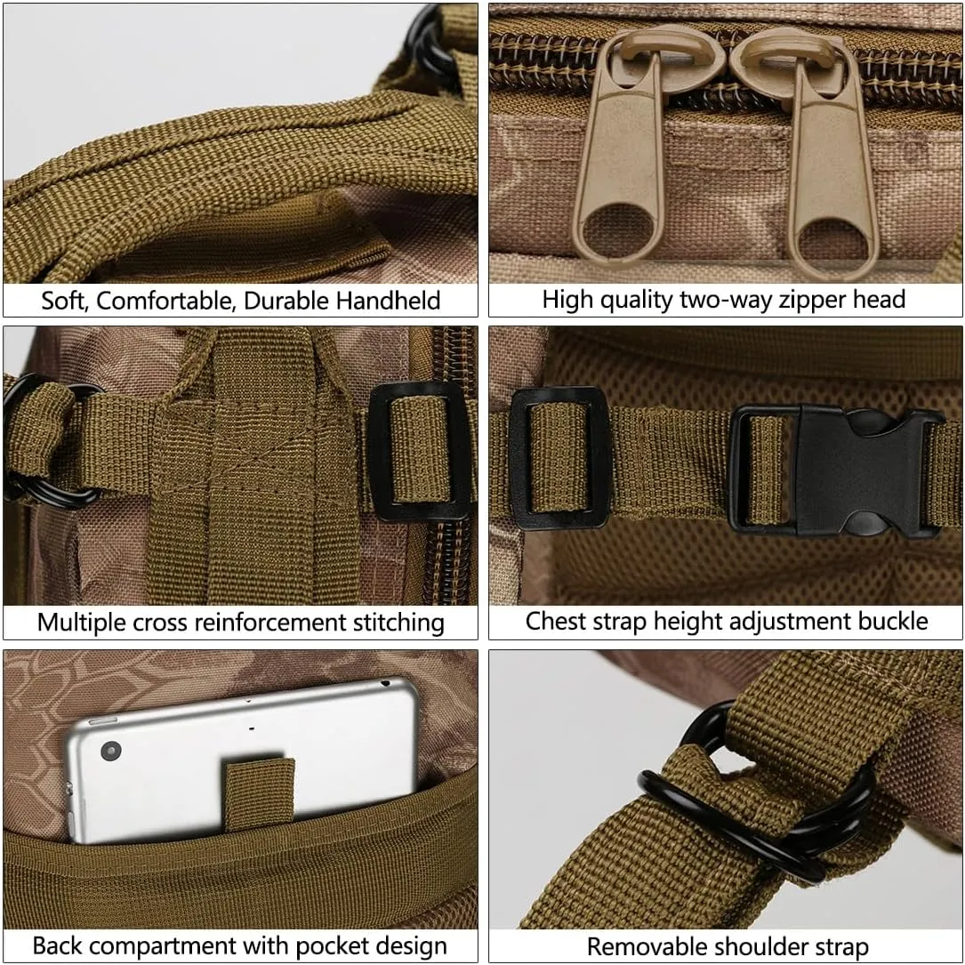 Military Tactical Backpack Rucksacks 3 Day Assault Pack Army Bag for Hunting Trekking Camping Outdoor (ACU Digital)