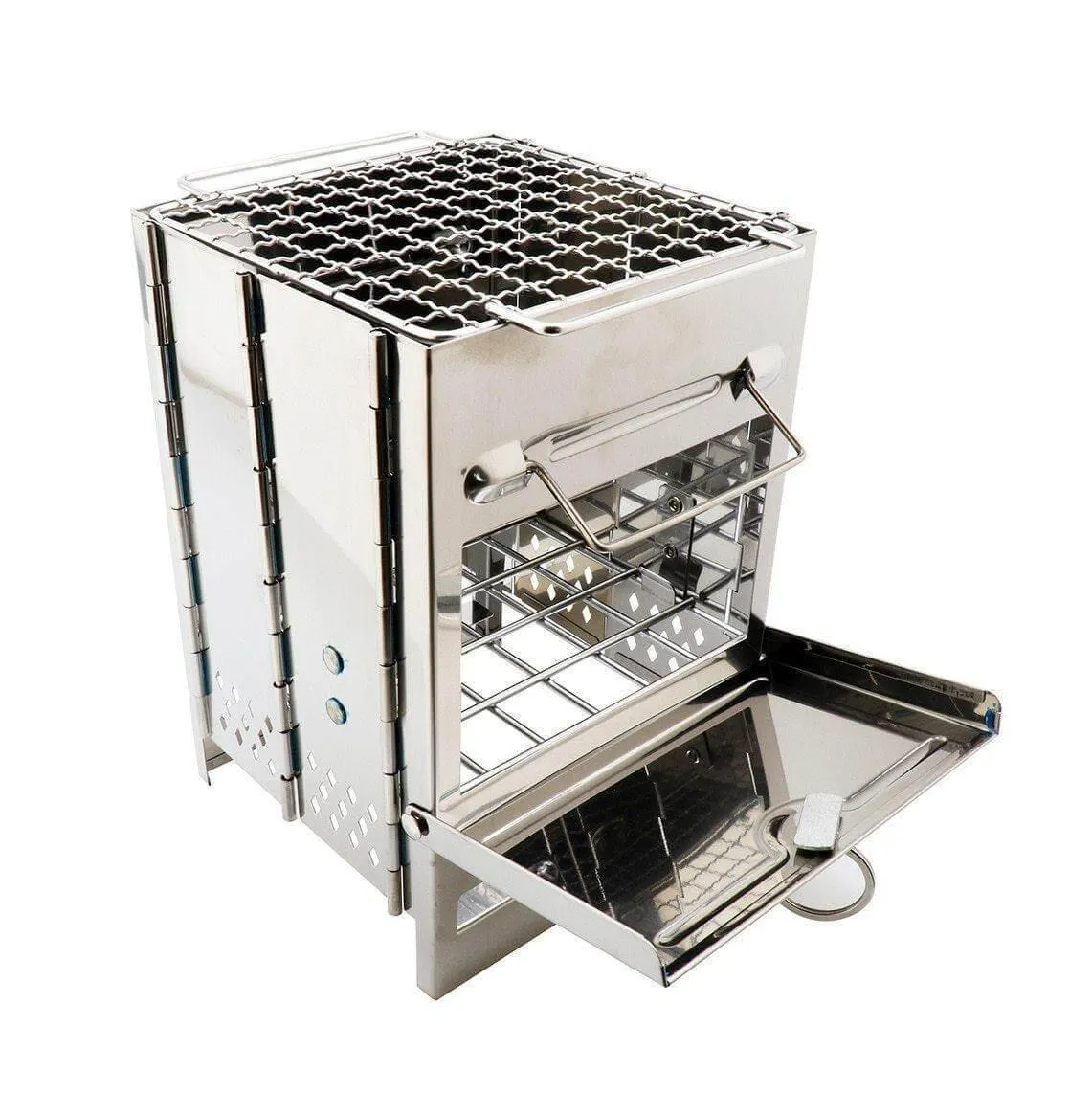 Mini Charcoal Grill - Foldable Stainless Steel Outdoor Camping Grill