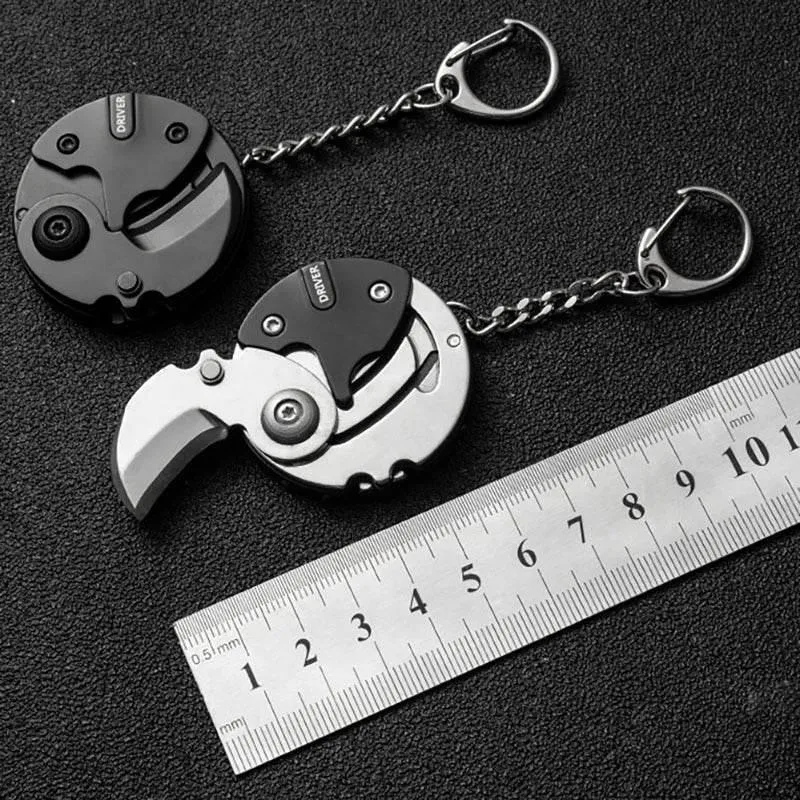 Mini Survival Tool Keychain - Essential Hiking Gear