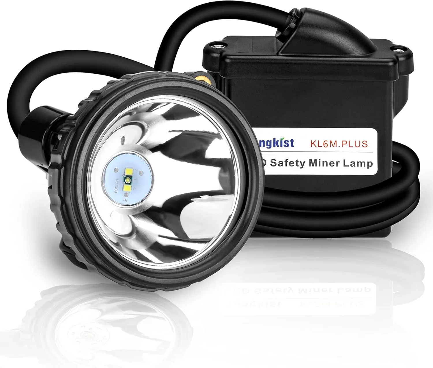 Mining Light Rechargeable 1 2 LED Miners Headlamp Waterproof Cap Lamp Safety Explosion Rroof Coal Miner Light for Hunting Fishing Coal Miner (KL6M.Plus-Medium Size)