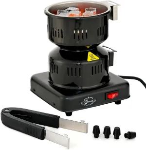 minkah Coal Burner Multipurpose Turbo Charcoal Burner Electric Stove Coconut Starter 600W High Power Coal Starter Cube Coil Burner Starter Faster Heating
