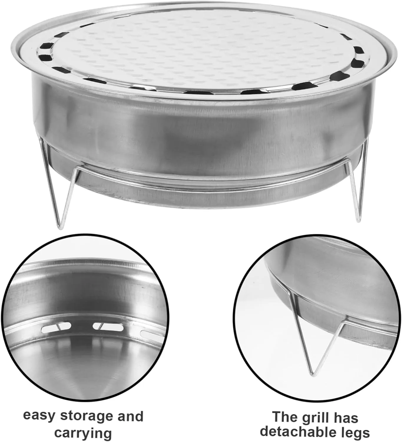 Mipcase Convenient Outdoor BBQ Rack Portable Barbecue Grill for Camping and Home Use