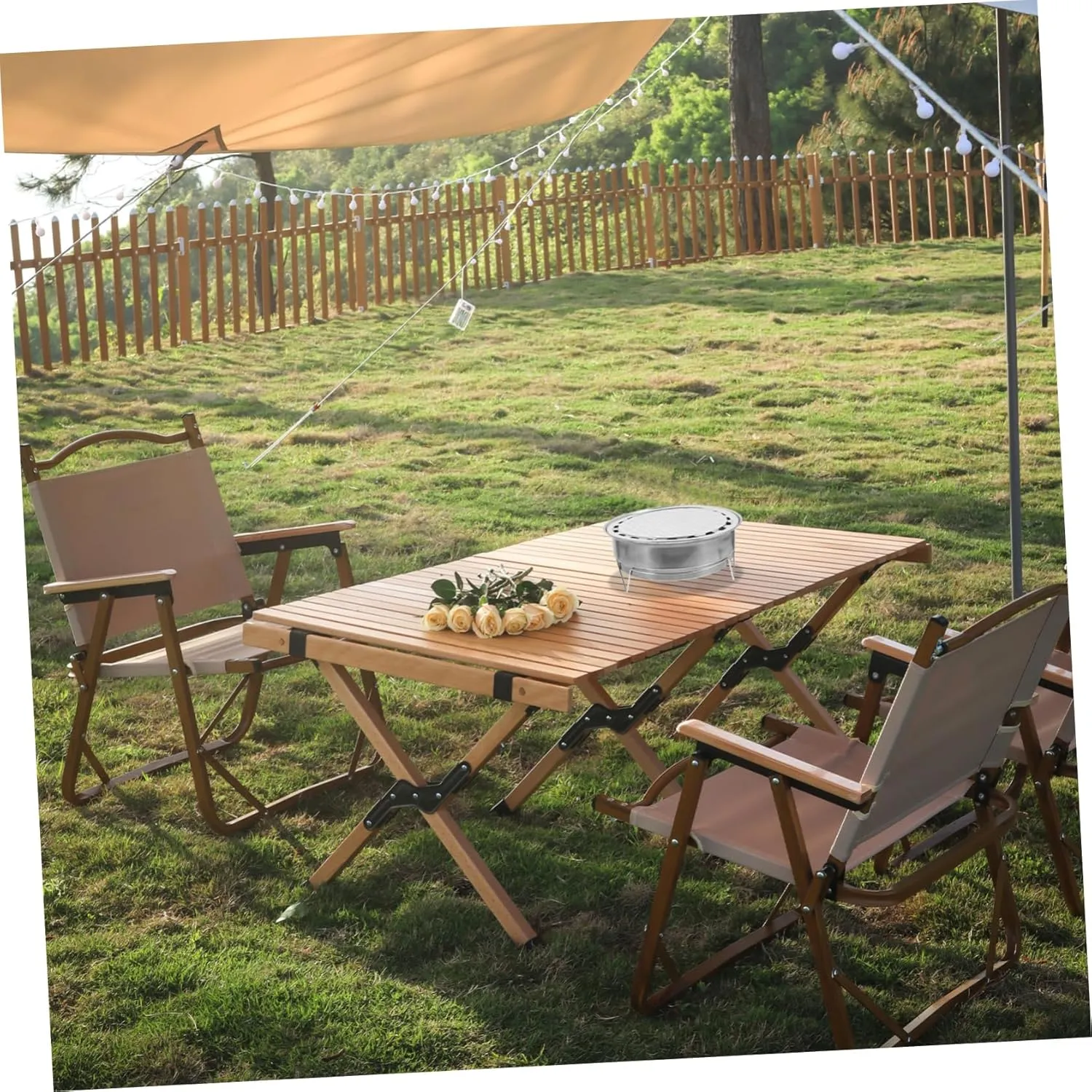 Mipcase Convenient Outdoor BBQ Rack Portable Barbecue Grill for Camping and Home Use