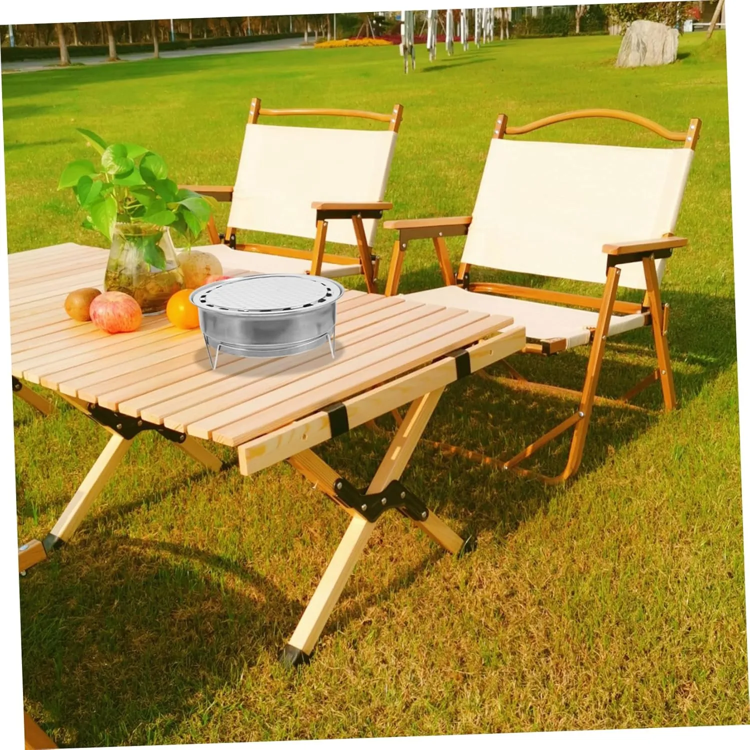 Mipcase Convenient Outdoor BBQ Rack Portable Barbecue Grill for Camping and Home Use