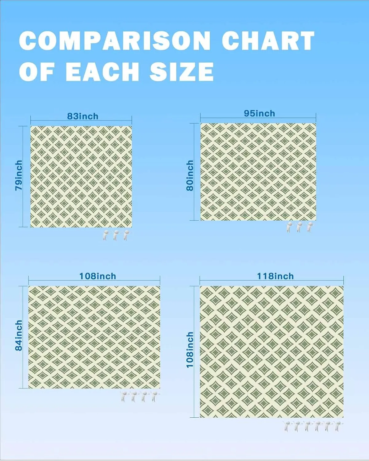 Modern Green Beach Blanket Large with Stakes Waterproof Sandproof,Foldable Beach Mat with Corner Pockets for Outdoor Travel Camping Hiking Picnic Essentials,Geometric Minimalist Spring Summer 95"x80"