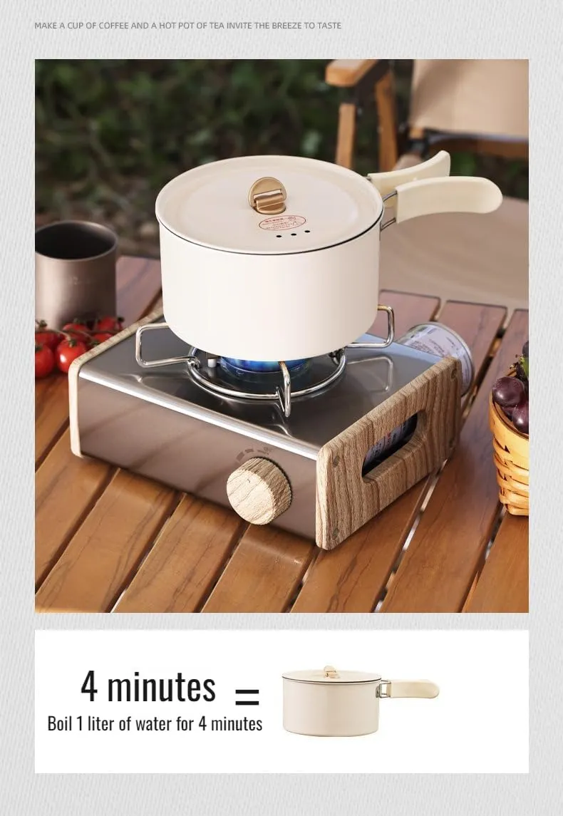 [Mokcoliy]【Portable Cam Stove】Hi-Power -Lit G er for Ouoor ing, 2-in-1 Mini tane Stove with Windproof Design | Compact Sqre Grill for Hiking, BBQ & Bapaing (for s)