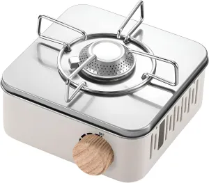 [Mokcoliy]【Portable Cam Stove】Hi-Power -Lit G er for Ouoor ing, 2-in-1 Mini tane Stove with Windproof Design | Compact Sqre Grill for Hiking, BBQ & Bapaing (for s)