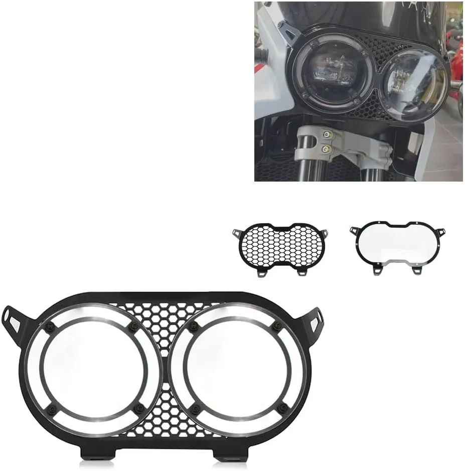 Motorcycle Headlight Grill Cover For Du&cati Desert X DesertX 2022 2023 Motorcycle Accessories Headlamp Headlight Shield Cover Grill Guard Protector
