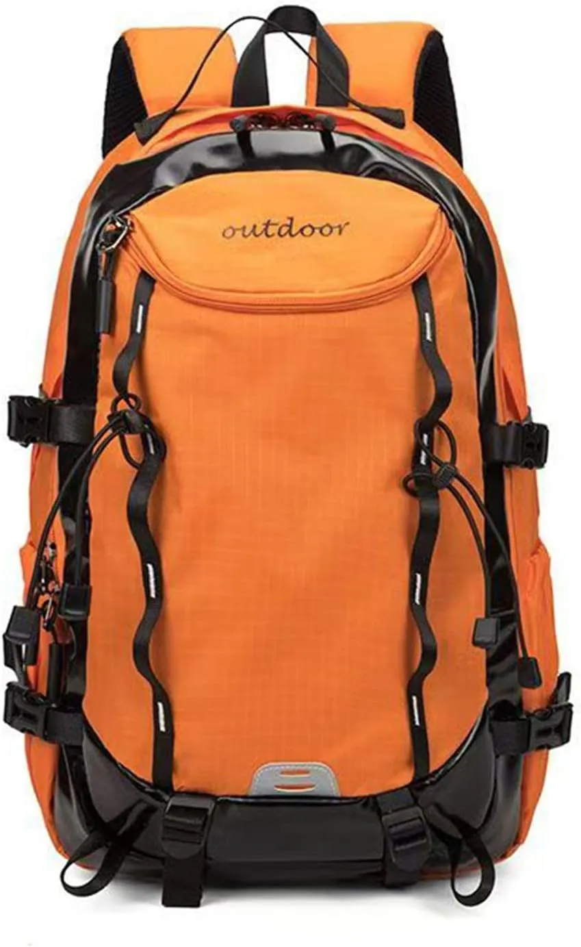 Mountaineering Backpack for Men 40L, Waterproof Outdoor Sport Backpack for Climbing Travel Hiking Cycling CampingTrekking (Orange,40L)