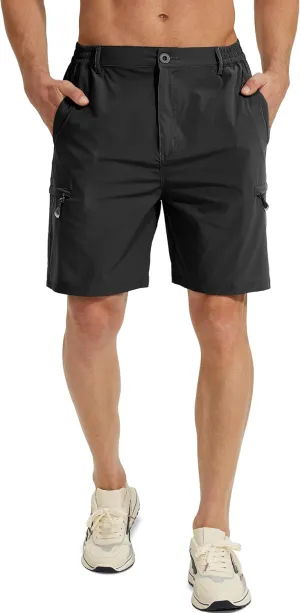 MOURCE Men's Hiking Shorts 9" - Lightweight Quick Dry Cargo Shorts for Men with 5 Pockets for Summer Golf Travel & Camping