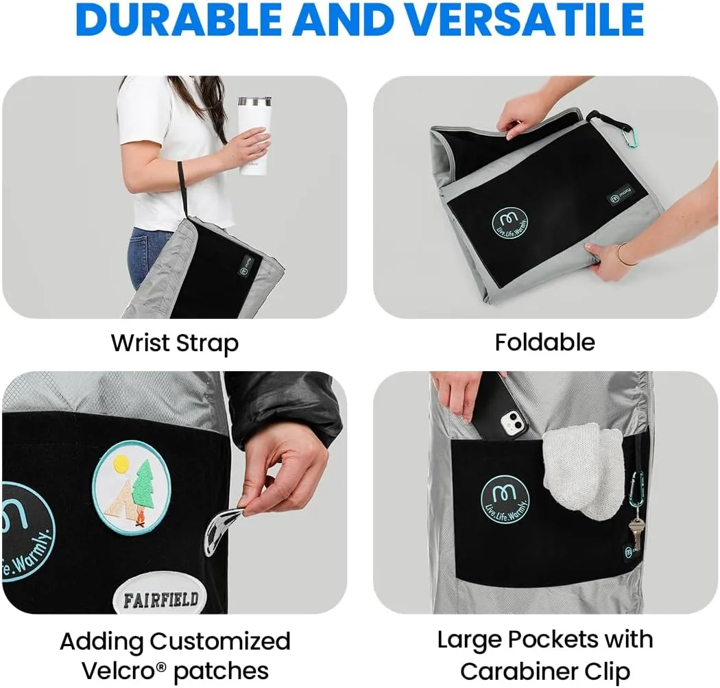 Mozy Wearable & Weatherproof Outdoor Blanket – Lower-Body Thermal Wrap for Superior Warmth