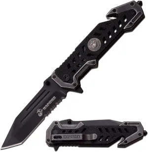 MTECH USA Folding Pocket Knife G10 Handle Sharp Tanto Blade Military Knives EGA Elite Survival Semper Fi