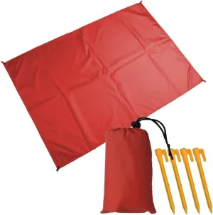 Muka Beach Blanket Portable Compact Sand-Proof Waterproof Lightweight for Outdoor Camping, Picnic, Sunbath Mat w/Fixed Piles and Storage