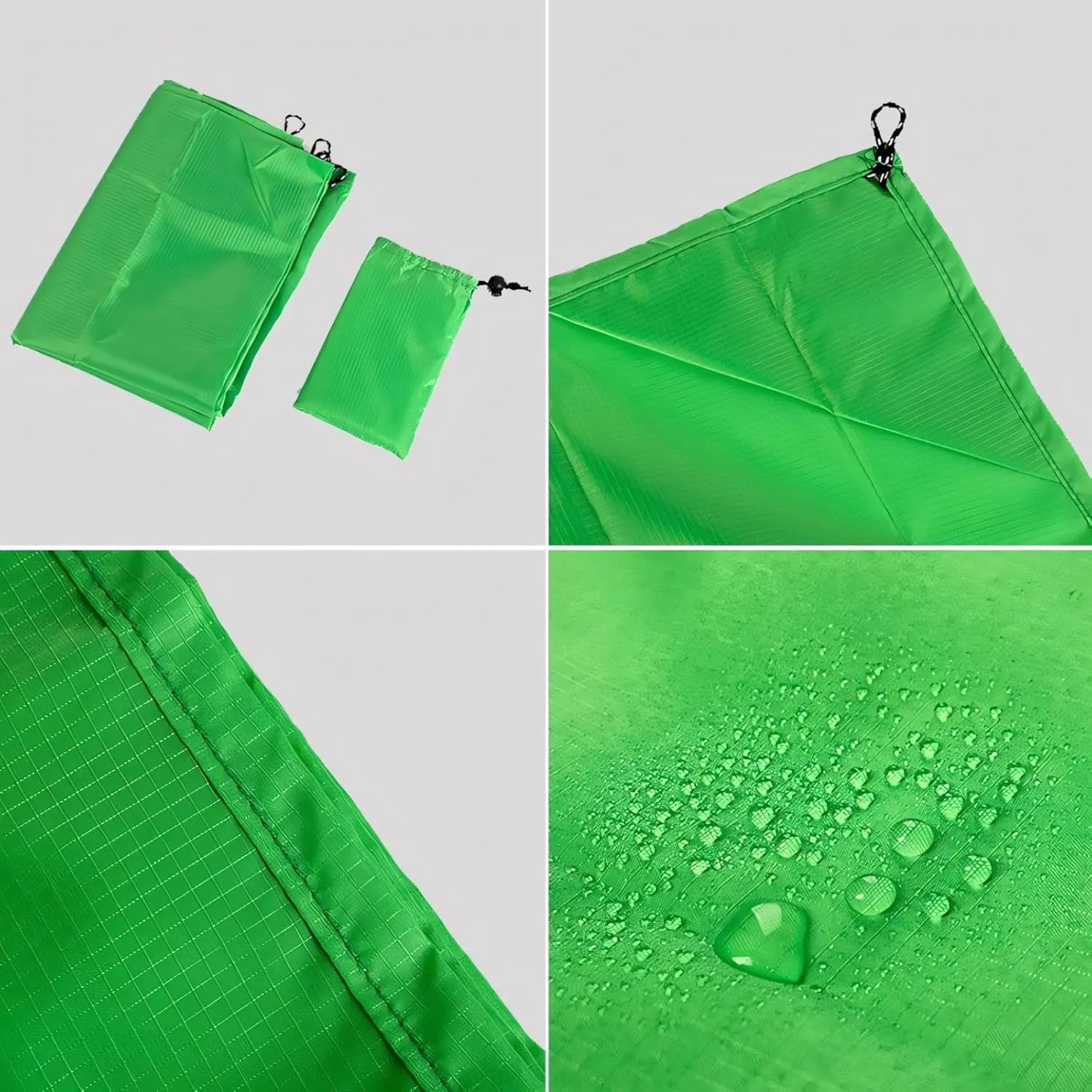 Muka Custom Beach Blanket Portable for Outdoor Camping, Picnic, Sunbath Mat w/Fixed Piles and Storage