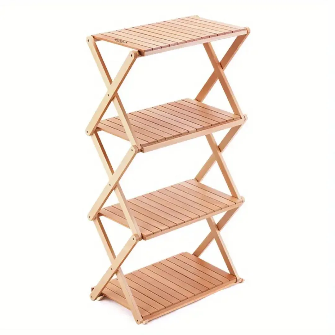 Multi-Layer Foldable Wooden Rack | Multifunctional and Portable
