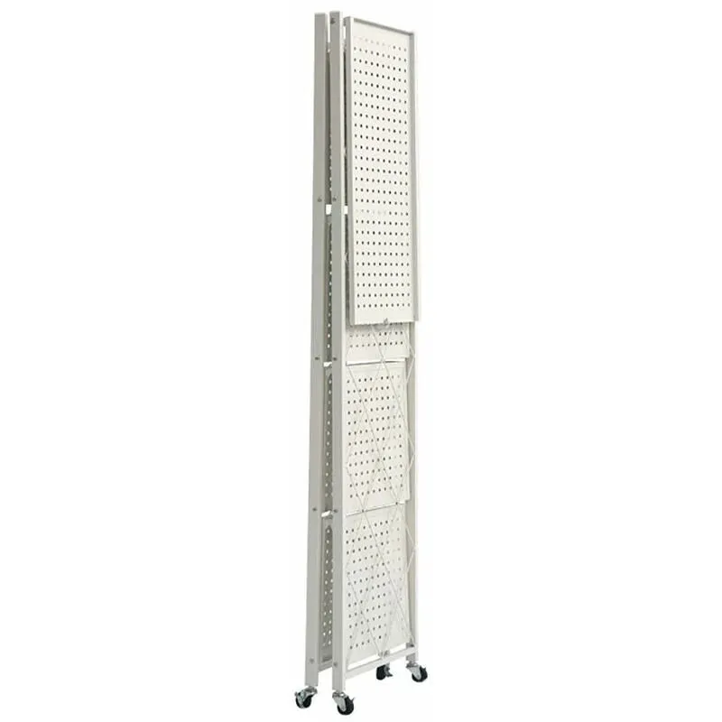 Multi Tier Foldable Storage Rack with Movable Wheel
