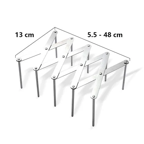 Multifunction Foldable Dish Organiser Rack Made Of Stainless Steel