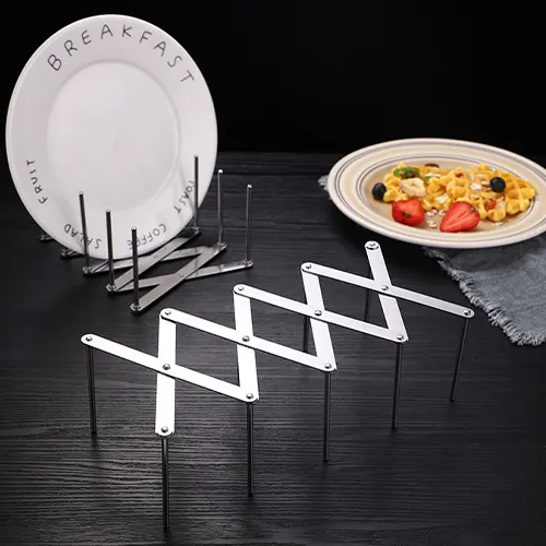 Multifunction Foldable Dish Organiser Rack Made Of Stainless Steel