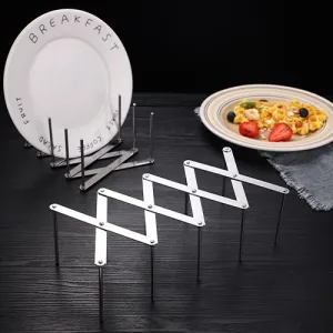 Multifunction Foldable Dish Organiser Rack Made Of Stainless Steel