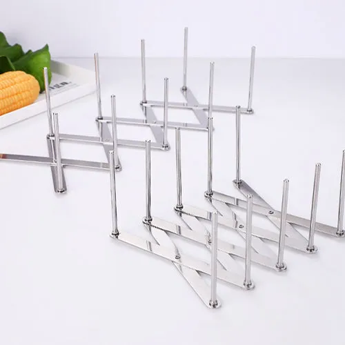 Multifunction Foldable Dish Organiser Rack Made Of Stainless Steel