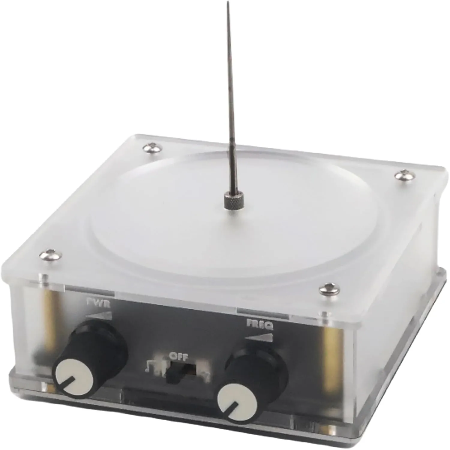 Music Tesla Coil Speaker,Bluetooth Mini Tesla Coil, Touchable Artificial Lightning Spark Gap Arc Generator, Wireless Transmission Experiment Model, Science Teaching Lightning Toy(Transparent)